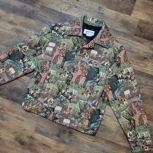 Vintage Women's Central Falls Tapestry Horse & Wagon Jacket Size Large